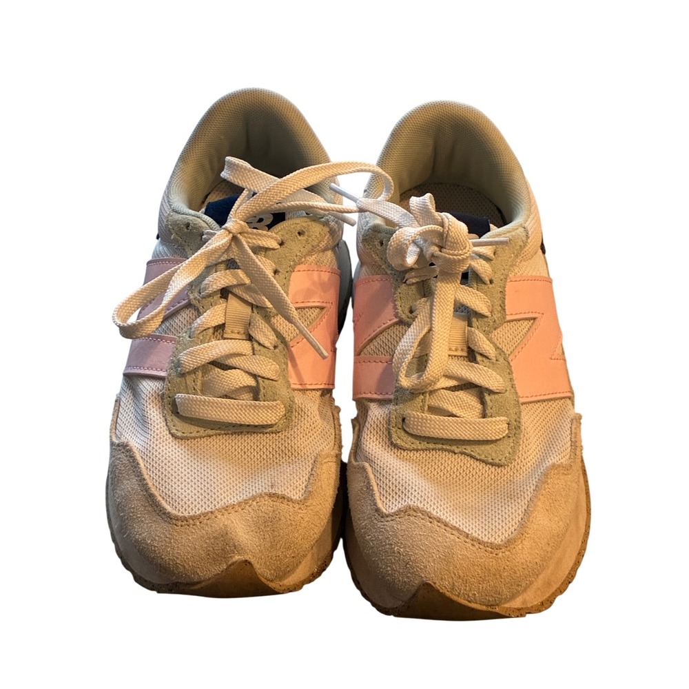 New Balance 237 Sea Salt Pink Suede Mesh Sneakers WS237PGP Womens 7
